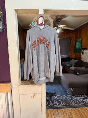 Gray 'FLORIDA' Hoodie with Orange & Blue Lettering